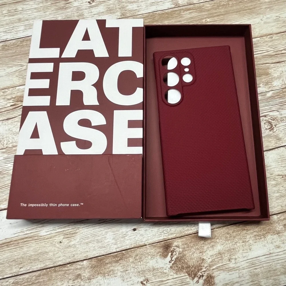Latercase Crimson Red Galaxy S24 Ultra Phone‎ Case Impossibly Thin New Open Box